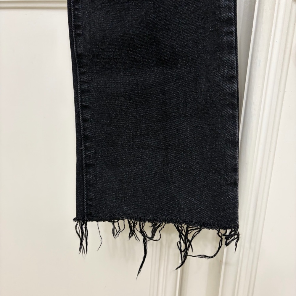 Oliver Logan Jeans Womens Size 28 Crosby Black Denim Raw Hem RN# 148766 EUC - Picture 4 of 10